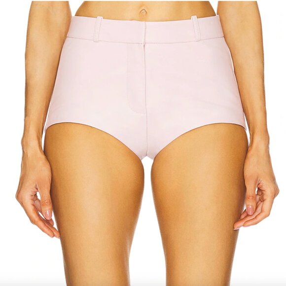 LAMARQUE Annaise Hot Short in Ballerina Light Pink Leather Micro Mini Booty - Picture 1 of 11